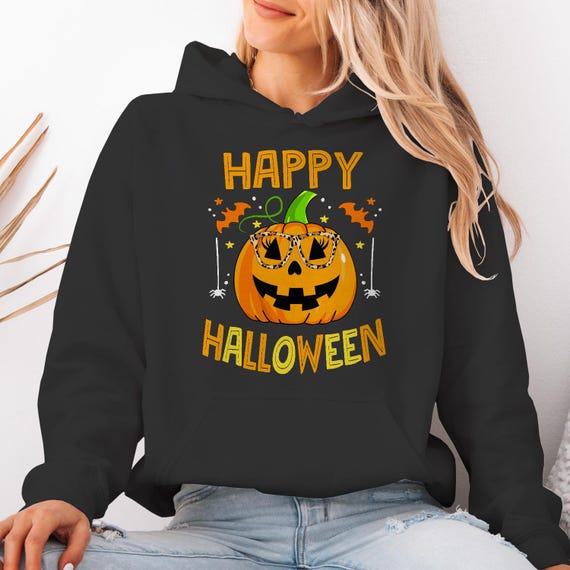 Trick Or Treat Halloween Funny Pumpkin Unisex Hoodie, Cozy Halloween Sweatshirt, Spooky Party Apparel, Fall Season Wear