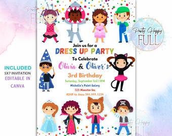 childrens fancy dress party invitations Kids Costume Party