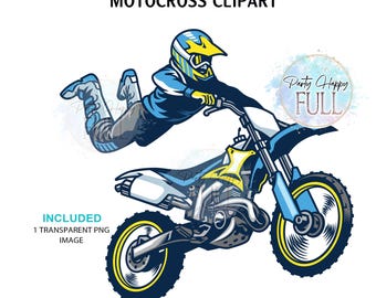 INSTANT DOWNLOAD Motorcycle Clipart, Dirt Bike Clipart, Motocross Clipart, Motorcycle vector, Dirt Bike Vector
