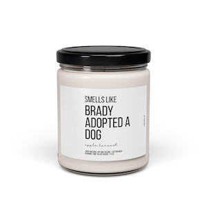 Personalized Dog Adoption Gift, Dog Gotcha Day Candle, New Dog Welcome Candle, Dog Lover Gift, Funny Foster Failure Gift