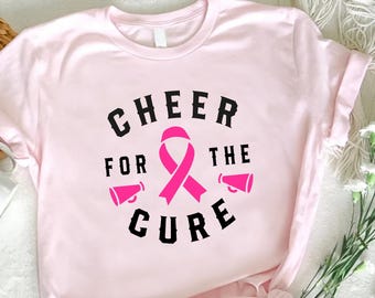 Breast Cancer Awareness Cheerleader Shirt: Pink Ribbon Support