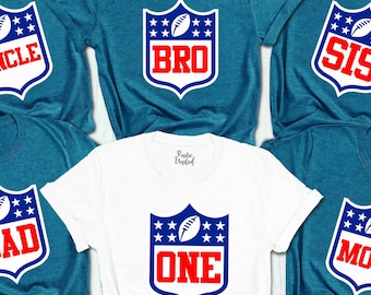 First Birthday Football Family Matching Shirts: Sports Party Outfit