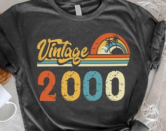 Vintage 2000 Birthday T-Shirt: Retro Y2K Graphic Tee