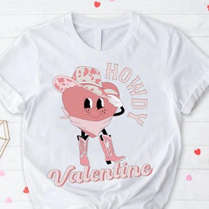 Howdy Valentine T-Shirt: Western Cowgirl Heart Graphic Tee