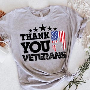 Veterans Day Shirt: Soldier Silhouette American Flag Tee