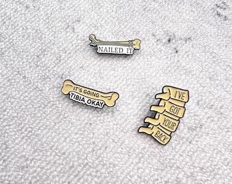 Épinglettes humoristiques en os émaillé avec jeux de mots intelligents, mignons ondes positives, badges roses pour sacs fourre-tout, vestes, manteaux, cadeau pour amoureux des chiens