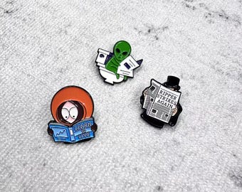 Whimsical Alien Enamel Pins Set Featuring Unique Characters for Fun Accessory Lovers