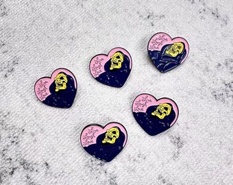 Grim Reaper “Live Laugh Love” Heart Enamel Pins: Edgy, Quirky Accessories to Elevate Your Unique Style
