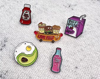 Silly Goose Juice Enamel Pins Live Fast Pin Badges Ideal for Foodies and Love Whimsical Culinary Accessories