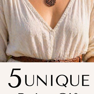May include: A necklace featuring a black cord, copper-toned metal beads, and green and brown stone beads. One necklace has a round copper pendant with a floral design, and the other has a square copper pendant with a floral design and a green bead.