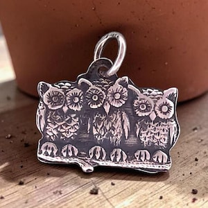 Sterling Silver Charm Owl Pendant Jewelry Making Supply Necklace Handmade Bird Charm Finding Nature Inspired Jewelry Bracelet Charm Artisan