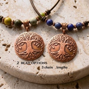 Handmade Tree Of Life Necklace Real Copper Jewelry Boho Necklace for Women Artisan Crafted  leather cord pendant necklace Birthday Gift Teen