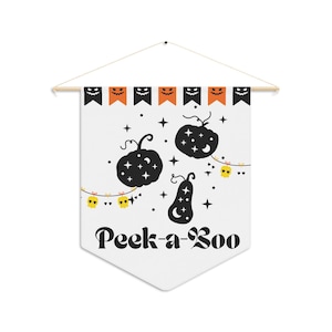 Halloween Pennant Flag: Spooky Home Decor with Wooden Dowel