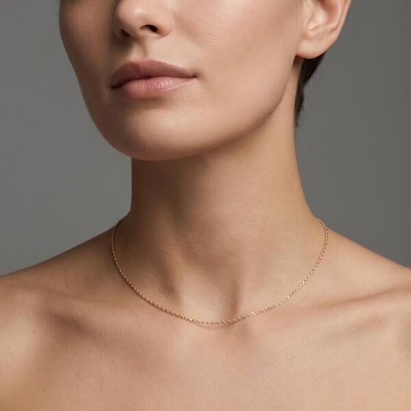 Fine stainless steel chain, customizable length, minimalist jewelry, will not tarnish or rust