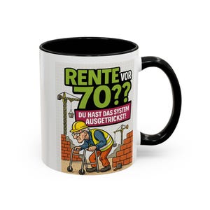 Funny pensioner mug construction worker – gift for retirement, farewell, birthday