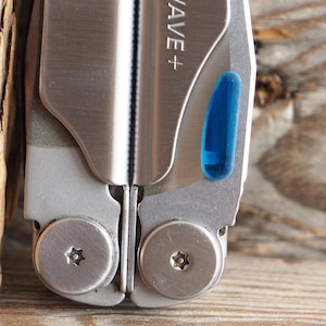 Leatherman Wave+/Charge+ Pair of Blue Thumb Studs // Tight Fit // Custom Made 3D Print