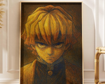 Póster de anime "Guerrero del Trueno" - Impresión de inspiración japonesa para decoración del hogar y la oficina.