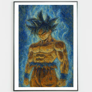 Dragon Ball Wall Art - Goku Ultra Instinct Poster | Anime Canvas Print | Otaku Room Decor | Gift for Anime Fans