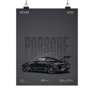 Porsche Car Poster - Modern Wall Art - Gift for Car Enthusiasts