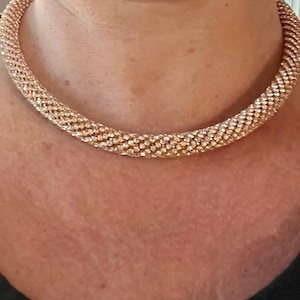 Vintage Kenneth J Lane Rhinestone Rope Necklace, KJL Rhinestone Collar Necklace, Vintage Jewelry, Gift for her, Necklace, Gold Necklace, KJL