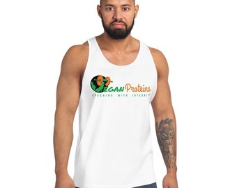 Vegan Proteins Logo T-Shirt – Plant-Based Fitness Shirt – Vegan Bodybuilding Tee – Strength Training Vegan Gym Shirt