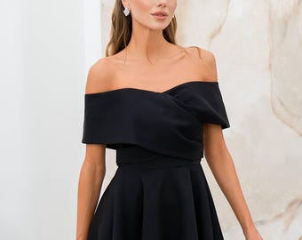 Black Corset Evening Dress With Detachable Chiffon Skirt, Elegant off Shoulder Gown, Holiday Party Outfit, New Years Eve Dress, Gift for Her - Etsy Canada Black Corset Evening Dress With Detachable Chiffon Skirt, Elegant off Shoulder Gown, Holiday Party Outfit, New Years Eve Dress, Gift for Her - Etsy Canada