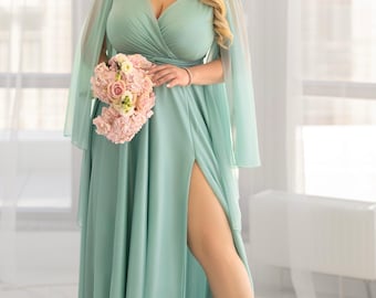 green grecian maxi dress ILA VENUS MAXI DRESS IN GREEN main image 1