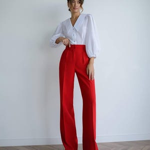 High Waisted Business Trousers for Women – Elegant Office Pants