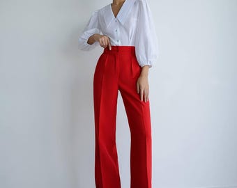 High Waisted Business Trousers for Women – Elegant Office Pants