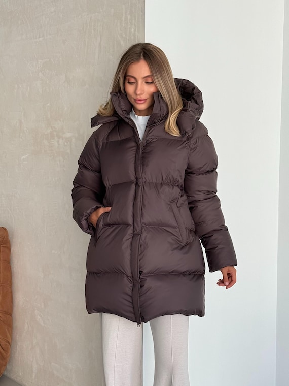 Oversized Hooded Puffer Coat: Waterproof Winter Jacket Women