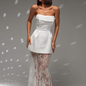 Lace & Satin Corset Bridal Set: Elegant Wedding Outfit