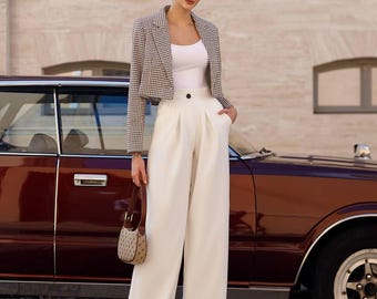 sachin and babi light blue dress Dien White Tailored Pants