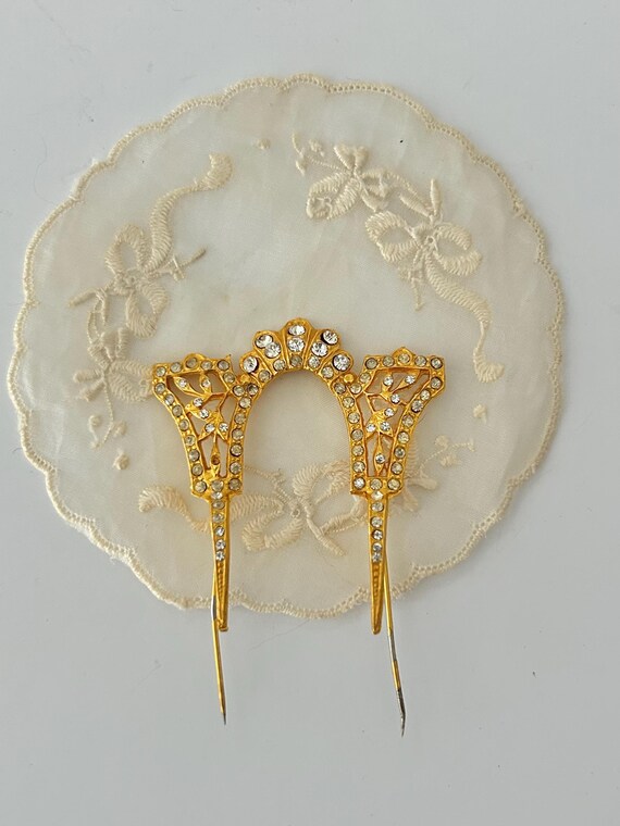 Antique Victorian Rhinestone Hair Pin