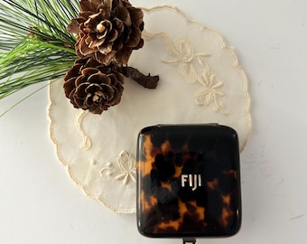 Antique Tortoiseshell Compact Powder Case