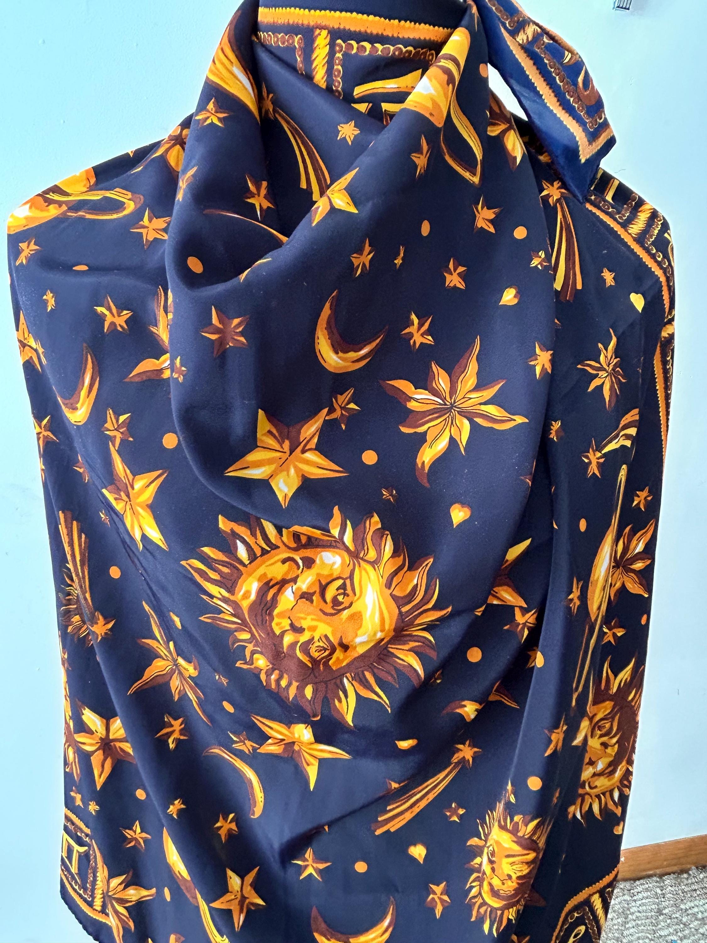 Vintage Gianni Versace Celestial Zodiac Silk Scarf - Etsy