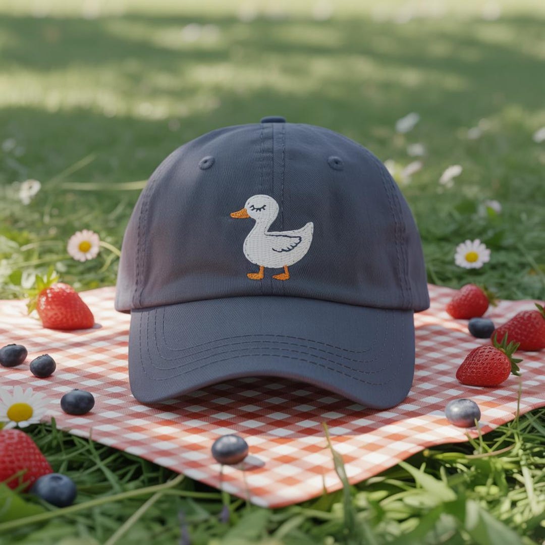 Cute Duck Embroidered Hat, Cottagecore Goose Baseball Cap, Animal Lover ...