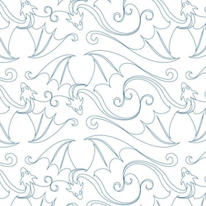 Dragon Dance e2e digitales Longarm-Quilt-Design