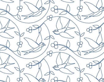 Birds and Berries e2e digital longarm quilting design