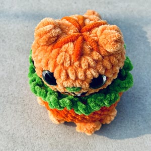 Halloween Cat Plushie | Spooky Cute Crochet | Halloween Boo Basket Gift image 12