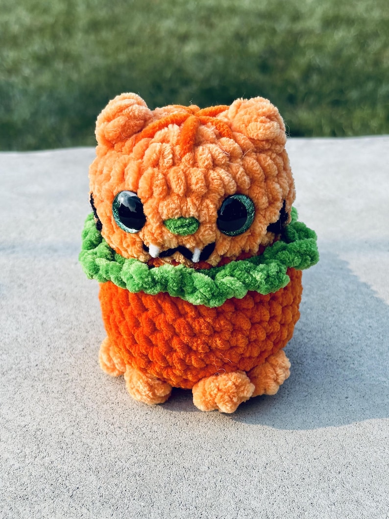 Halloween Cat Plushie | Spooky Cute Crochet | Halloween Boo Basket Gift image 11