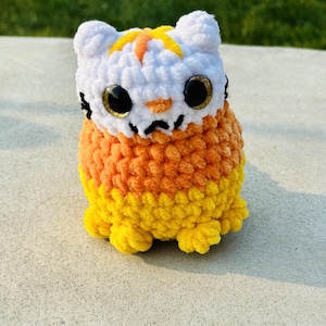 Halloween Cat Plushie | Spooky Cute Crochet | Halloween Boo Basket Gift image 9