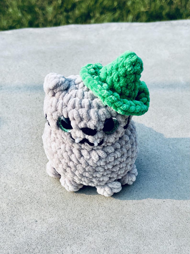 Halloween Cat Plushie | Spooky Cute Crochet | Halloween Boo Basket Gift image 14