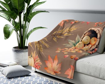 Cozy Up to Fall: Harvest Inspired Sherpa Fleece Blanket
