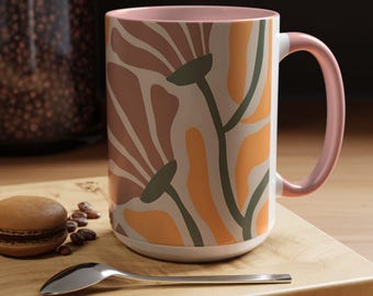 Bohemian Floral Coffee Mug: Nature-Inspired Tea Cup
