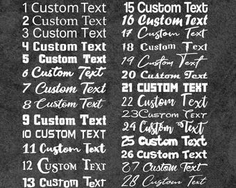 Personalised Name Vinyl Sticker Decal Custom Text Fancy Font Car Window Bottle