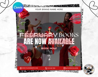 Februar-Buchung Flyer: Valentinstag Canva Vorlage