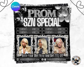 Prom Booking Flyer, Prom Szn Flyer