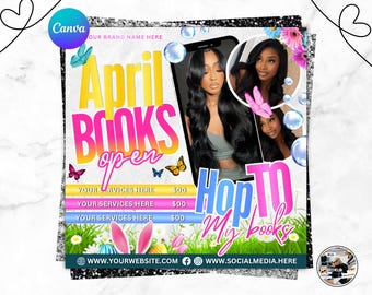 April Booking Flyer, April Books Open
