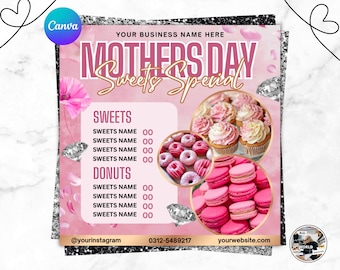 Bokningsflyer för mors dag, flygblad för bokningar tillgängliga i maj, specialbokningar för mors dag