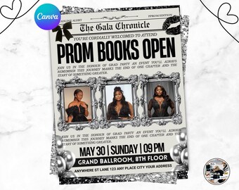 Prom Send Off Flyer, DIY Prom Flyer, Prom Canva Template, Prom Send Off, Prom Send Off Event